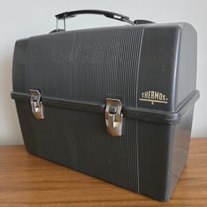 🎉HP🎉 Vintage Thermos Brand Gray Plastic Work Lunch Box